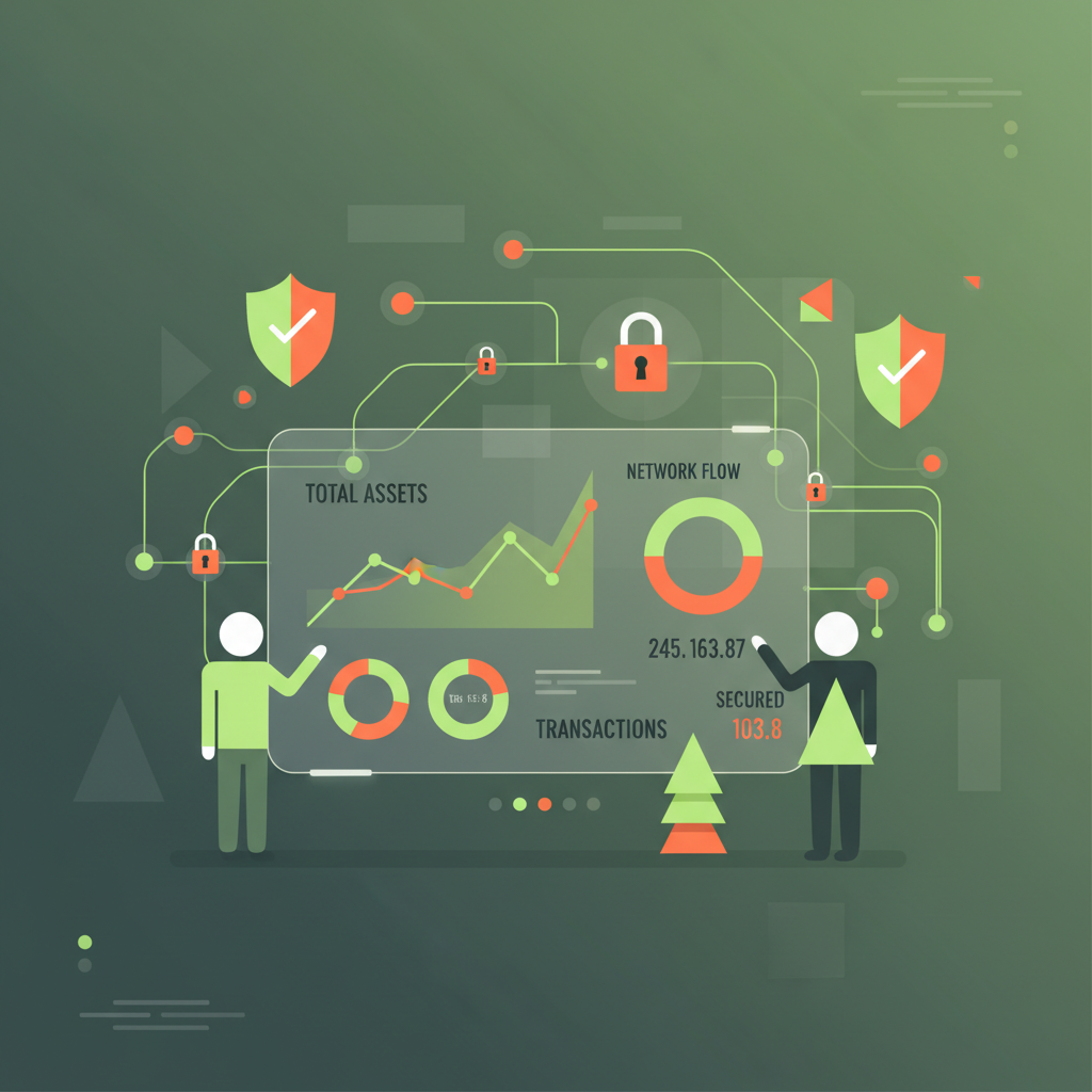 Futuristic financial dashboard showing data analytics